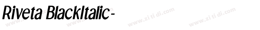 Riveta BlackItalic字体转换